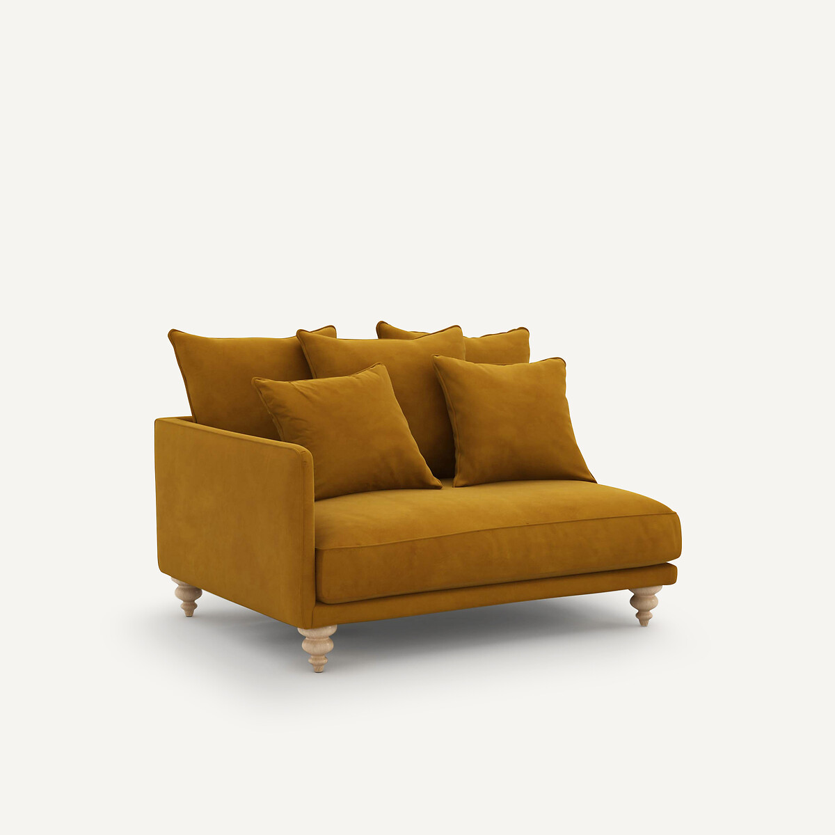 Sofa-Element Lazare, Samt senfgelb, AM.PM