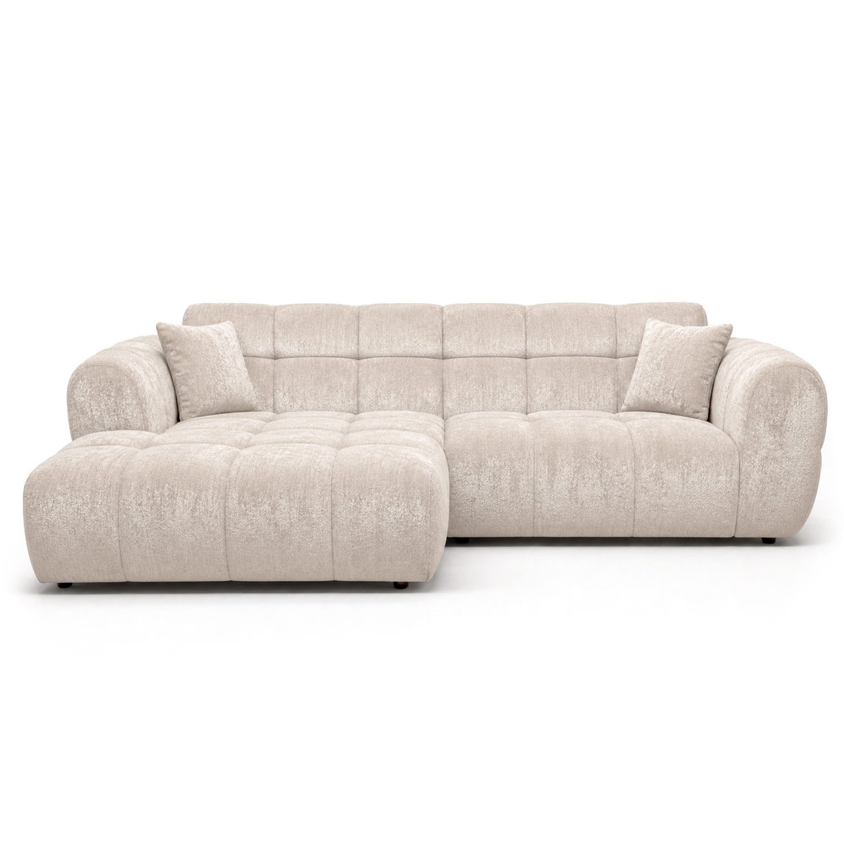 Canapé d'Angle gauche 4 places - MINI RAY beige, BEST MOBILIER