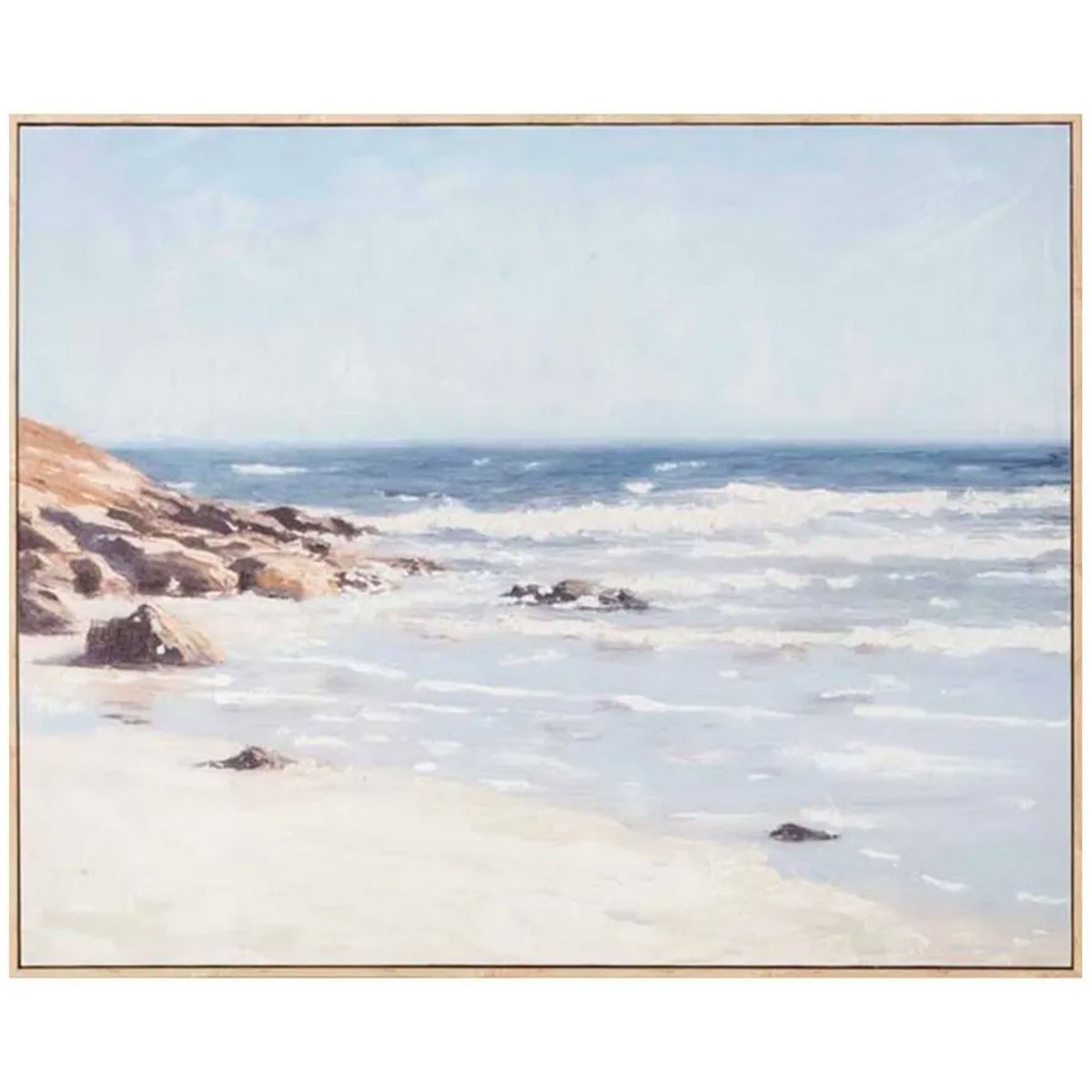 Tableau sur toile peinture à l'huile mer 100x4x80cm multicolore, WADIGA