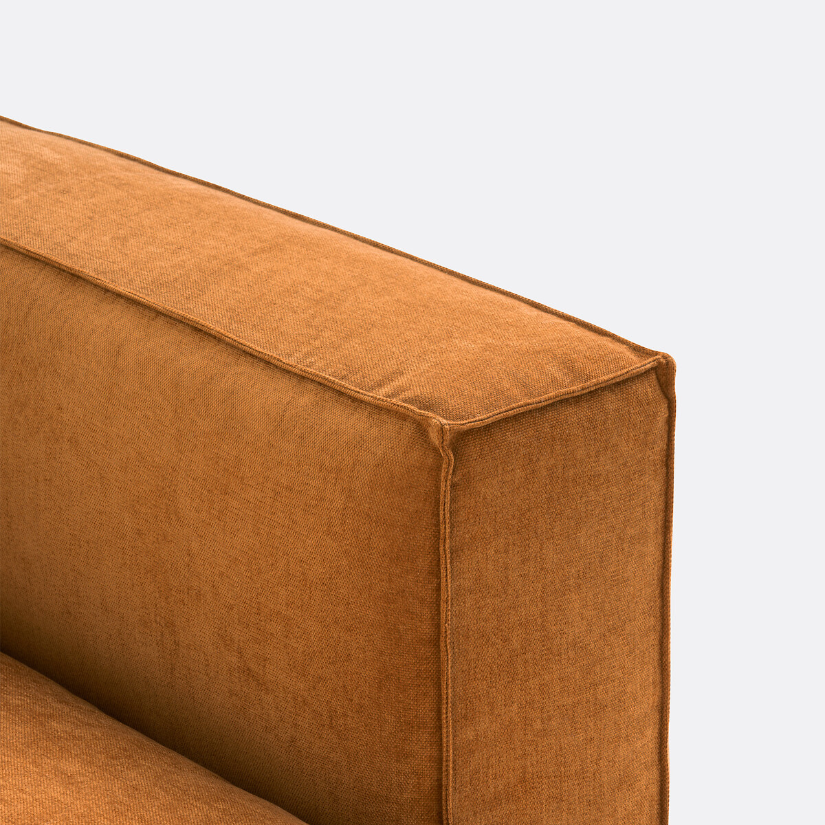 Element voor modulaire bank, in gestructueerd fluweel, Seven oker, LA REDOUTE INTERIEURS