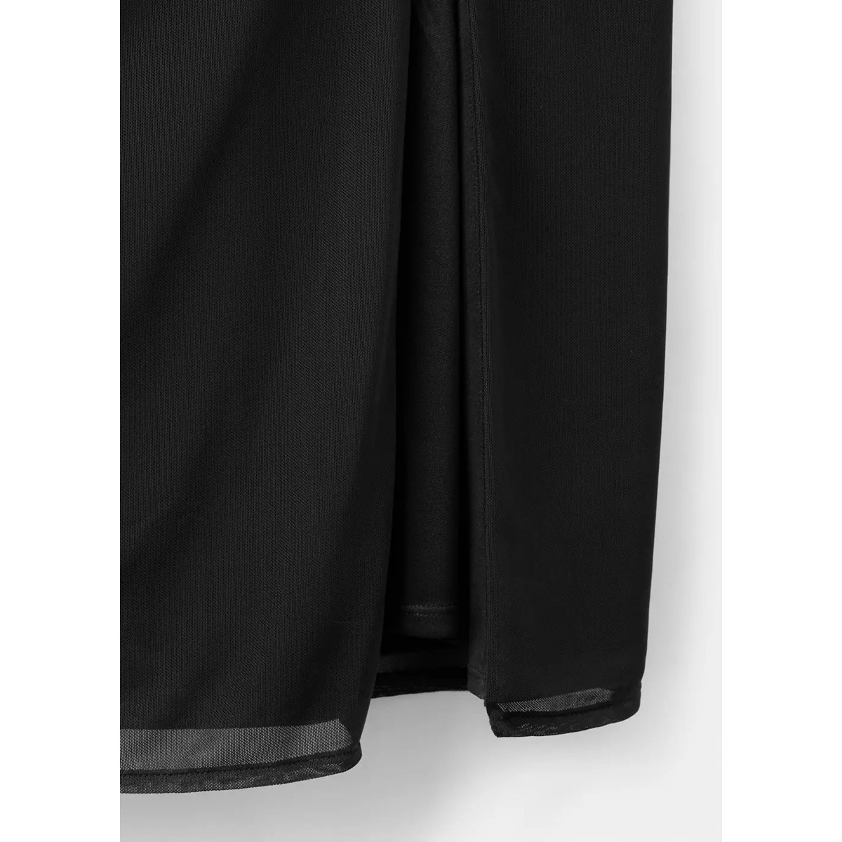 Robe en tulle drapée noir, MANGO