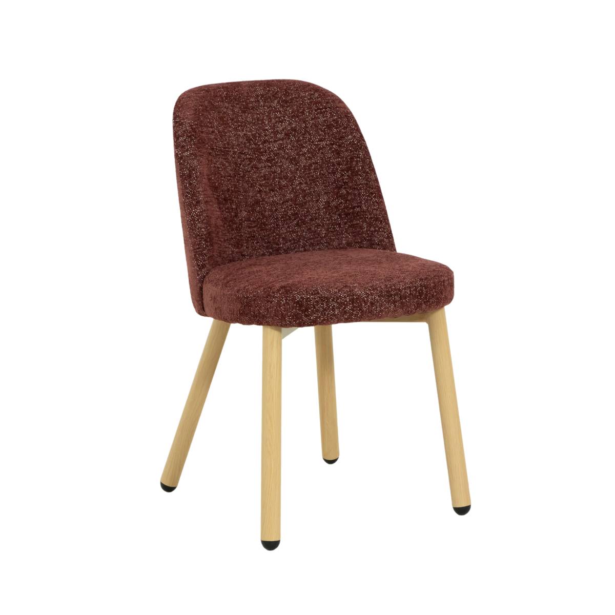 Lot de 2 chaises en tissu et métal VILMA rouge, MADE IN MEUBLES