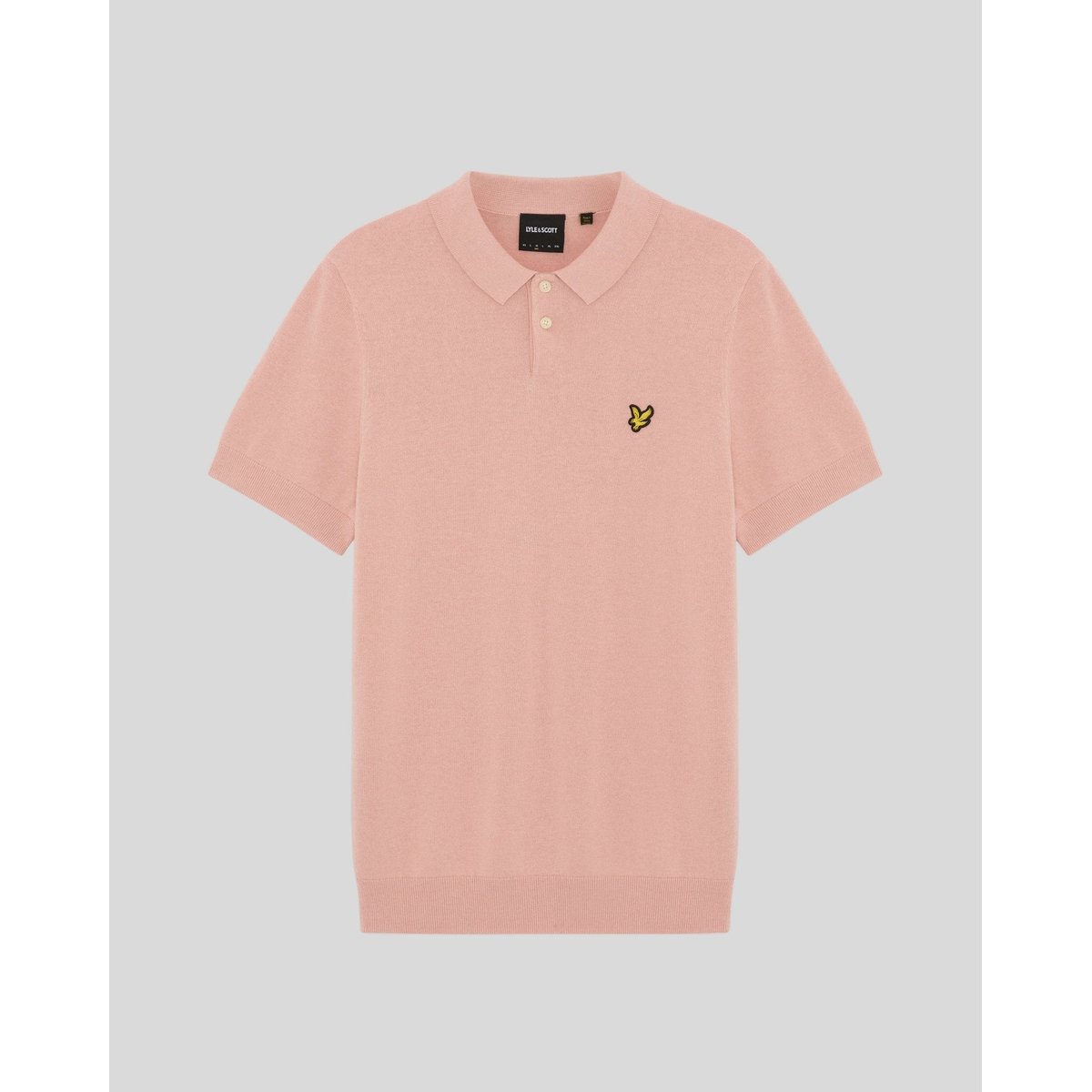 Polo en coton en maille rose pamplemousse, LYLE & SCOTT