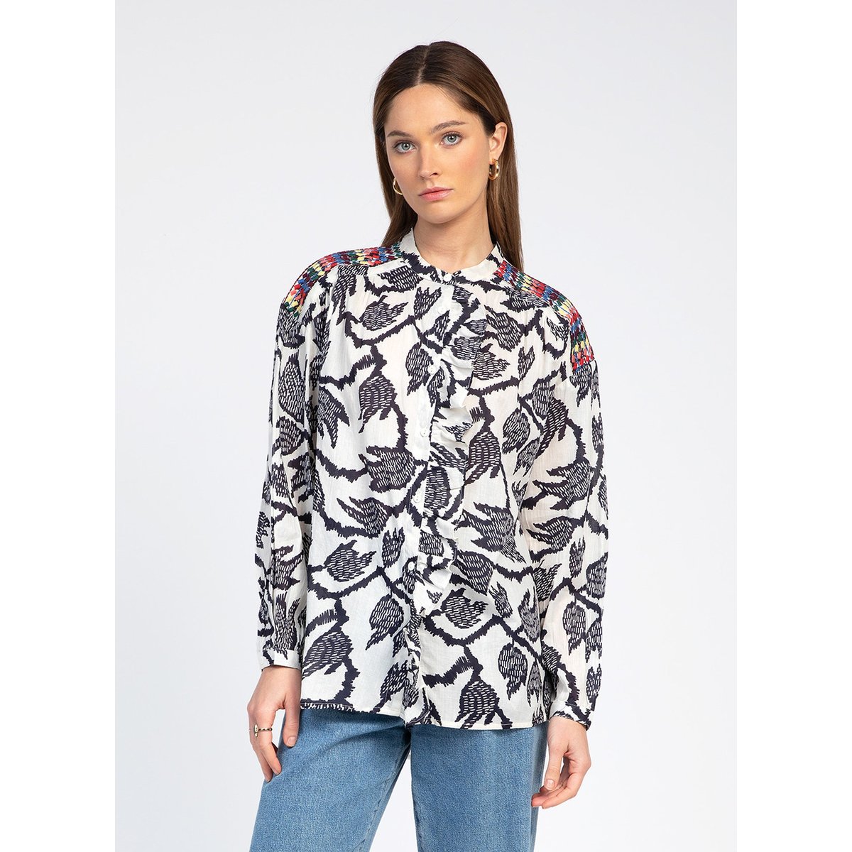 Blouse SOURIATY nabilo marine, AN'GE