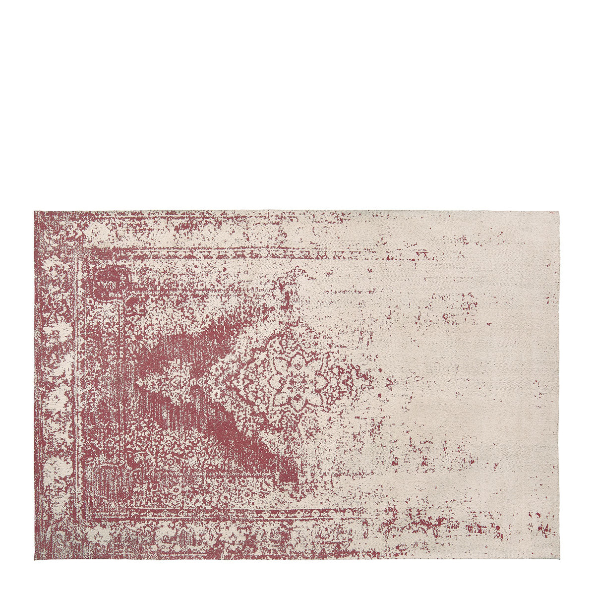 Tapis DAVIO coton et jute terracotta, BLANC D’IVOIRE