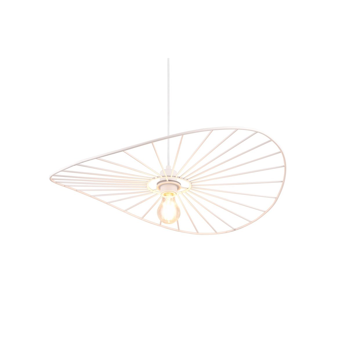 Suspension en métal bohème, D.60 , CHAPEAU blanc, TRIO