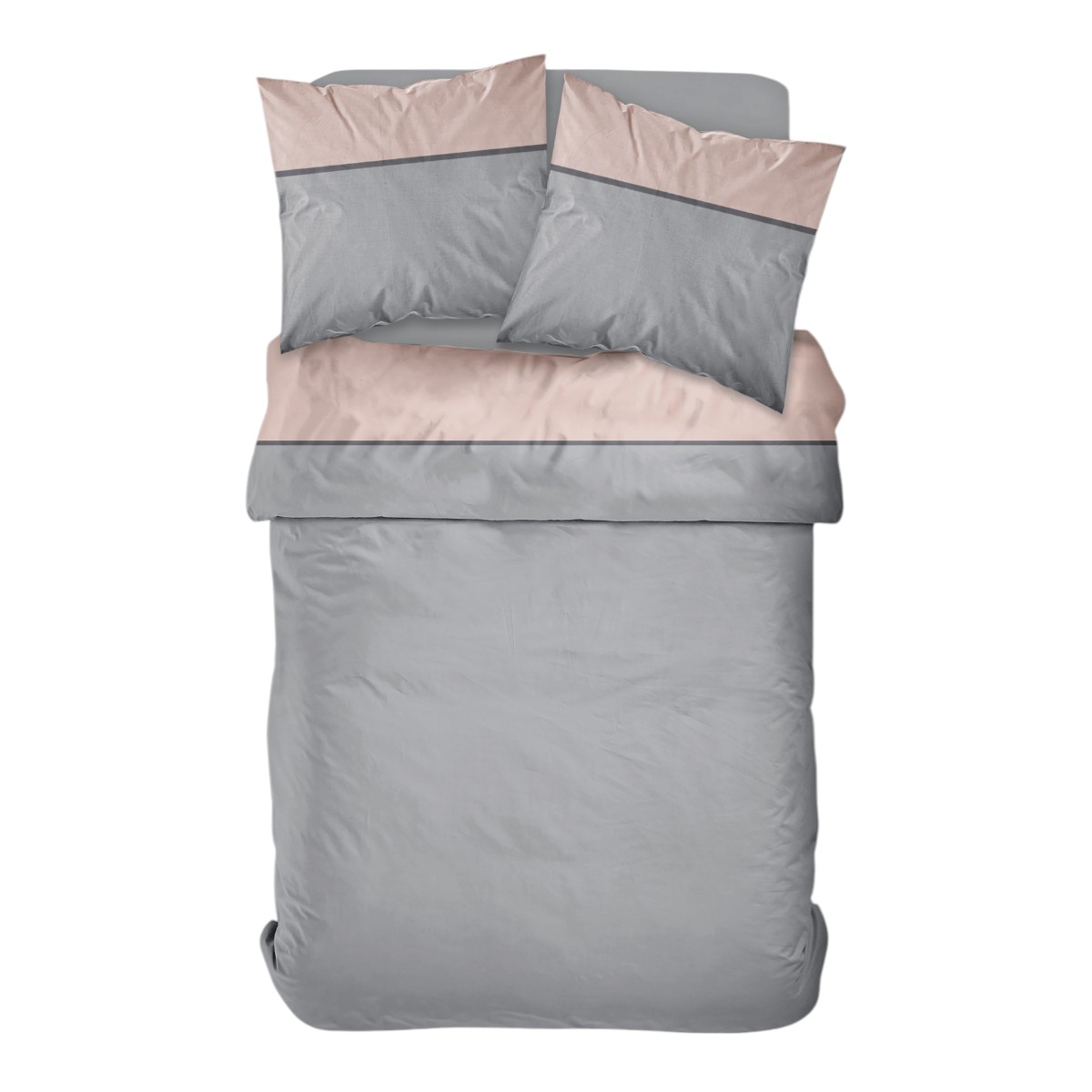 Parure de lit 2 personnes coton PRESTIGE rose, TODAY