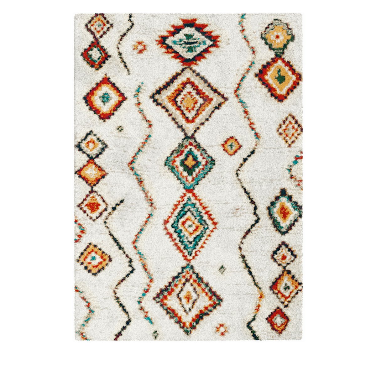 Tapis d'inspiration berbère à motif ethnique- ZAZY multicolore, DRAWER