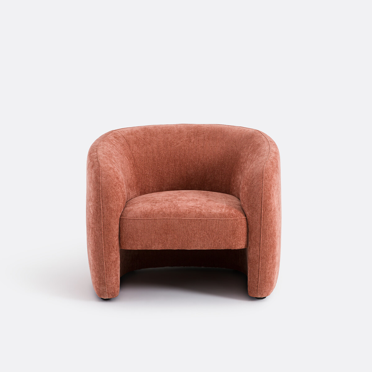 Sillón de chenilla fina, LANDINE terracota, LA REDOUTE INTERIEURS
