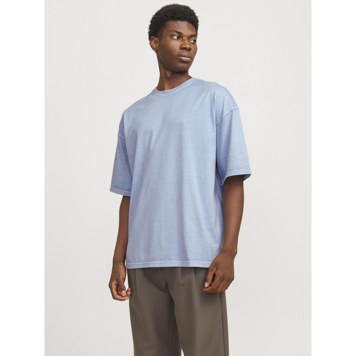 T-Shirt chambray blue, JACK & JONES