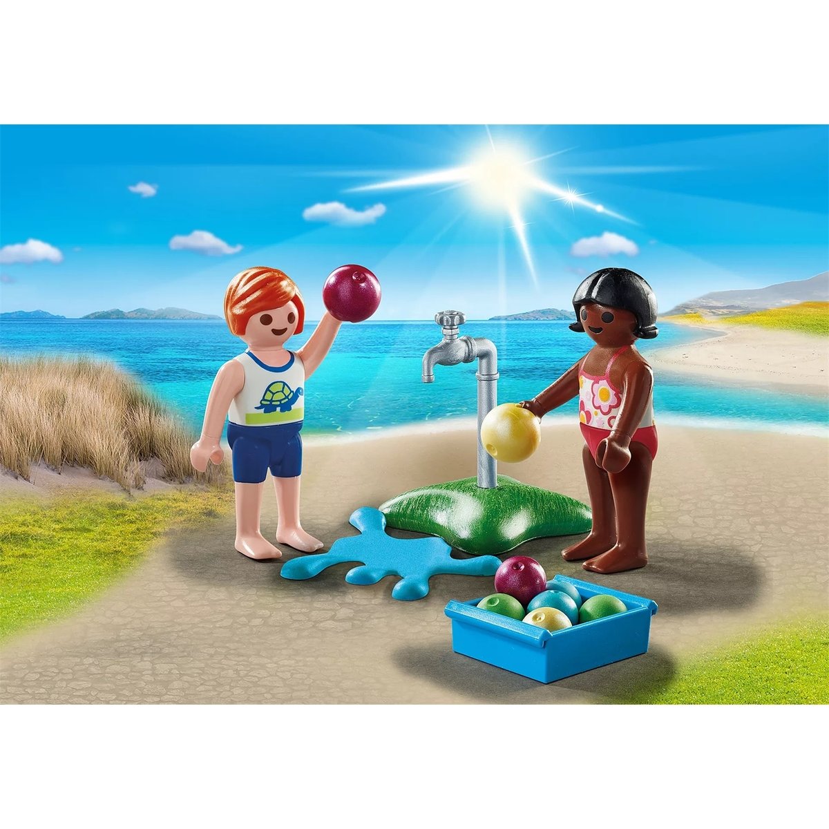 Special Plus Enfants et ballons d'eau multicolore, PLAYMOBIL