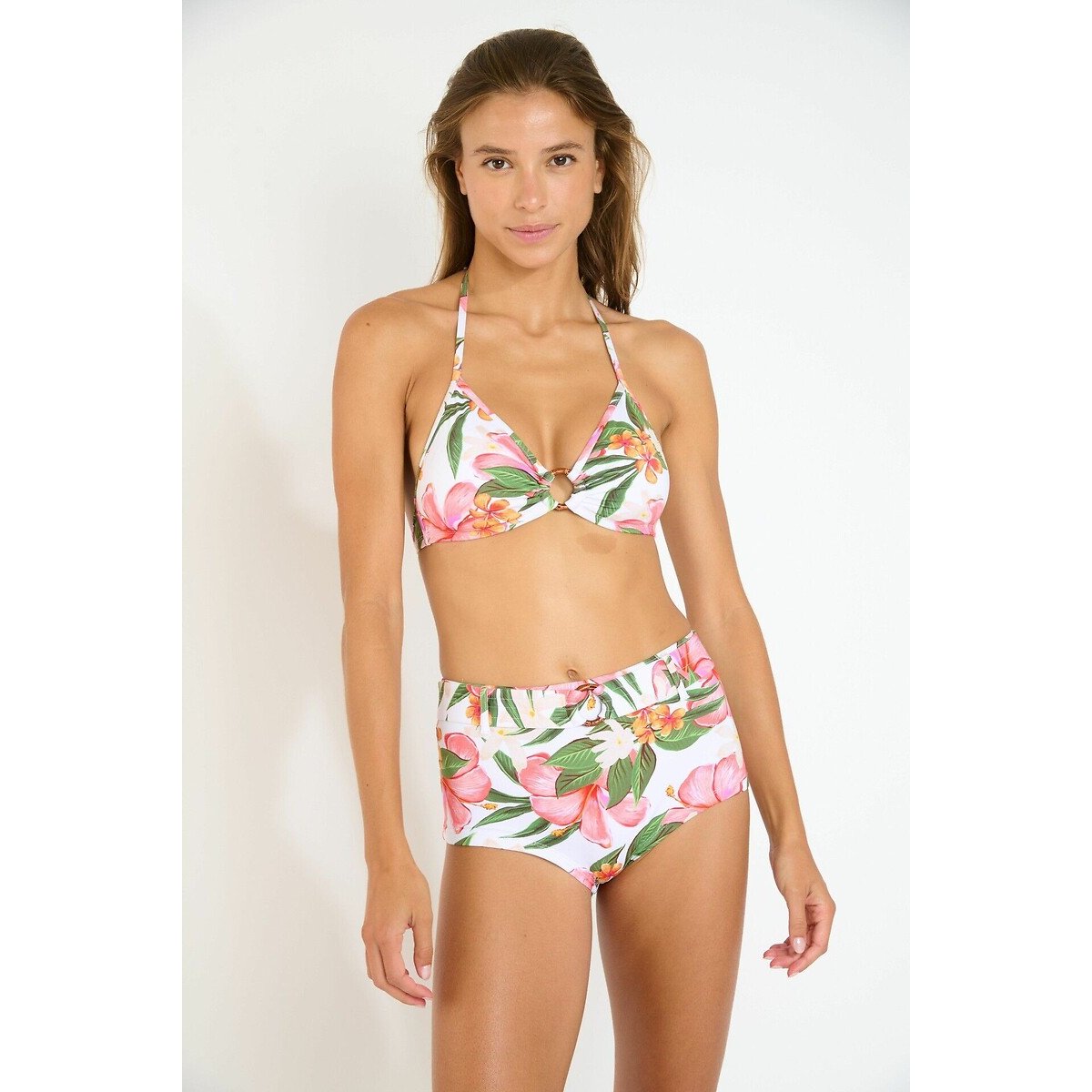 Bikini-bh KINEW - TAHITI bedrukt wit, BANANA MOON