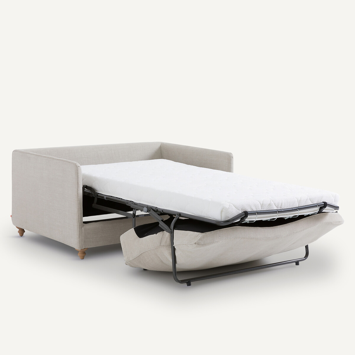 Canapé 2 places, convertible, en coton et lin, Lazare beige, AM.PM