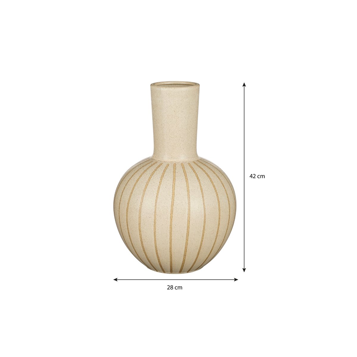 Vase texturé H42 cm HOLM crème, MICA DECORATIONS