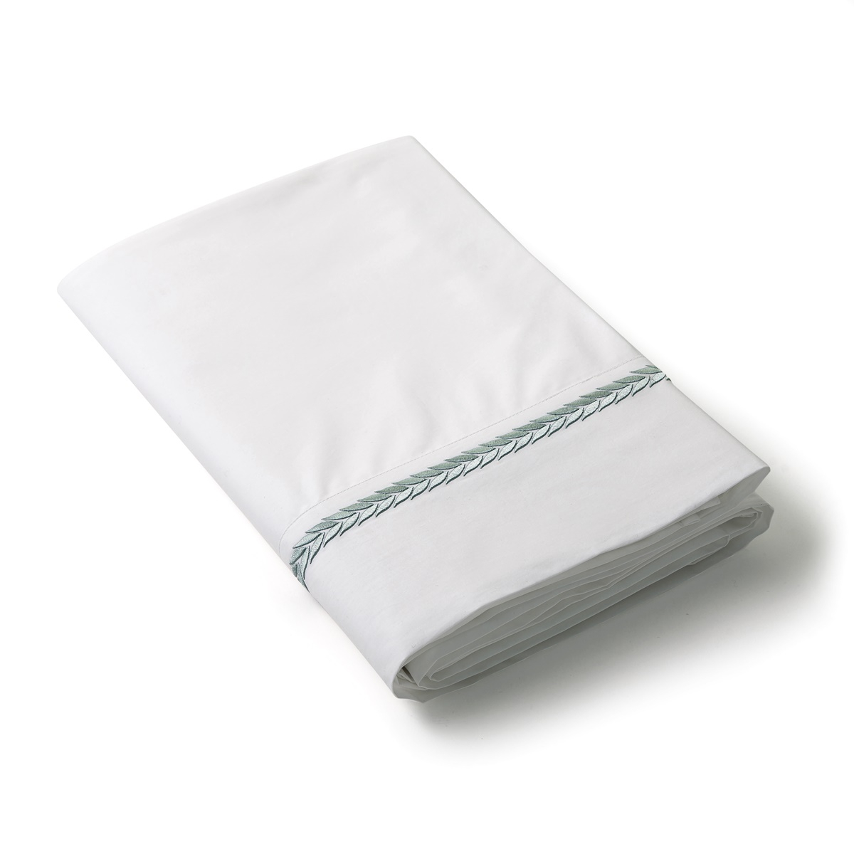Drap Plat Percale De Coton - EUCALYPTUS motifs, TRADITION DES VOSGES
