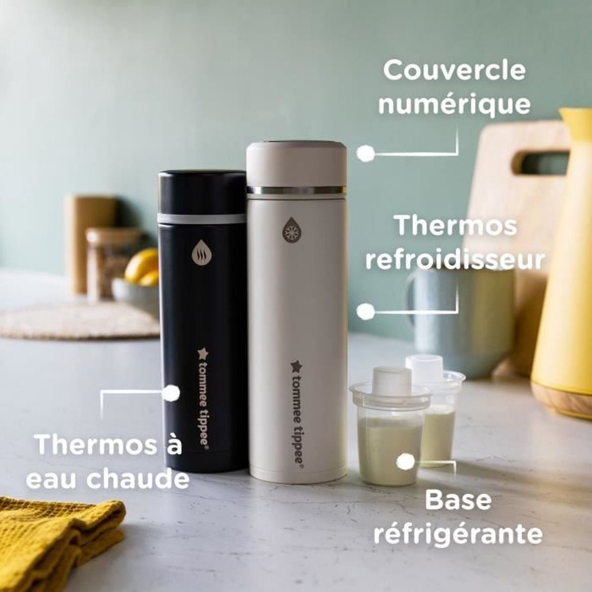Préparateur de biberons nomade GoPrep noir, TOMMEE TIPPEE