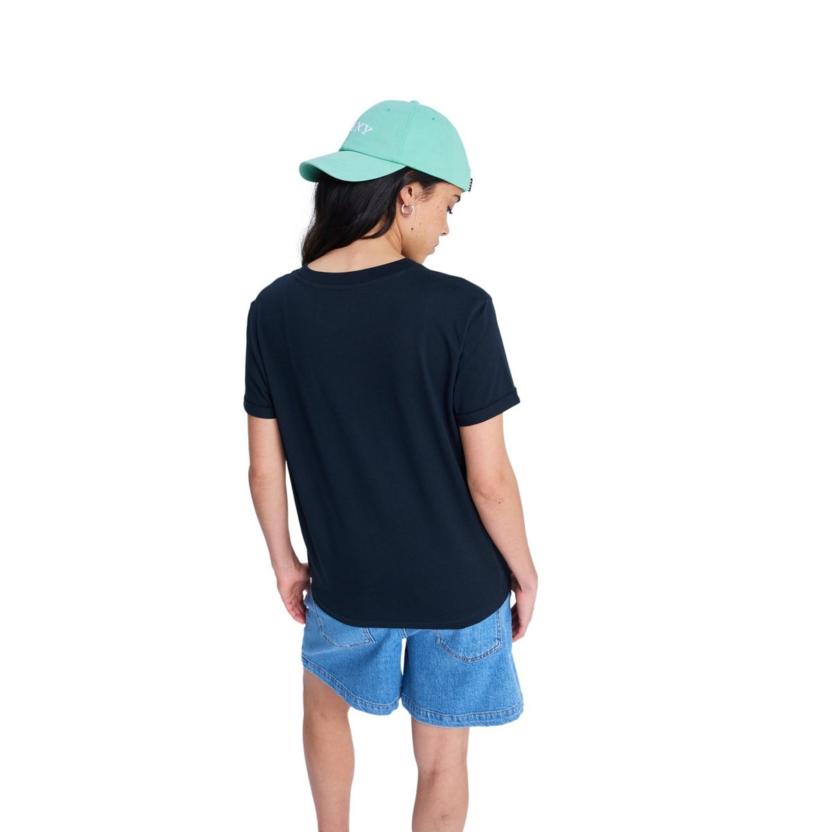 T-Shirt, manches courtes, col rond, Floral. noir anthracite, ROXY