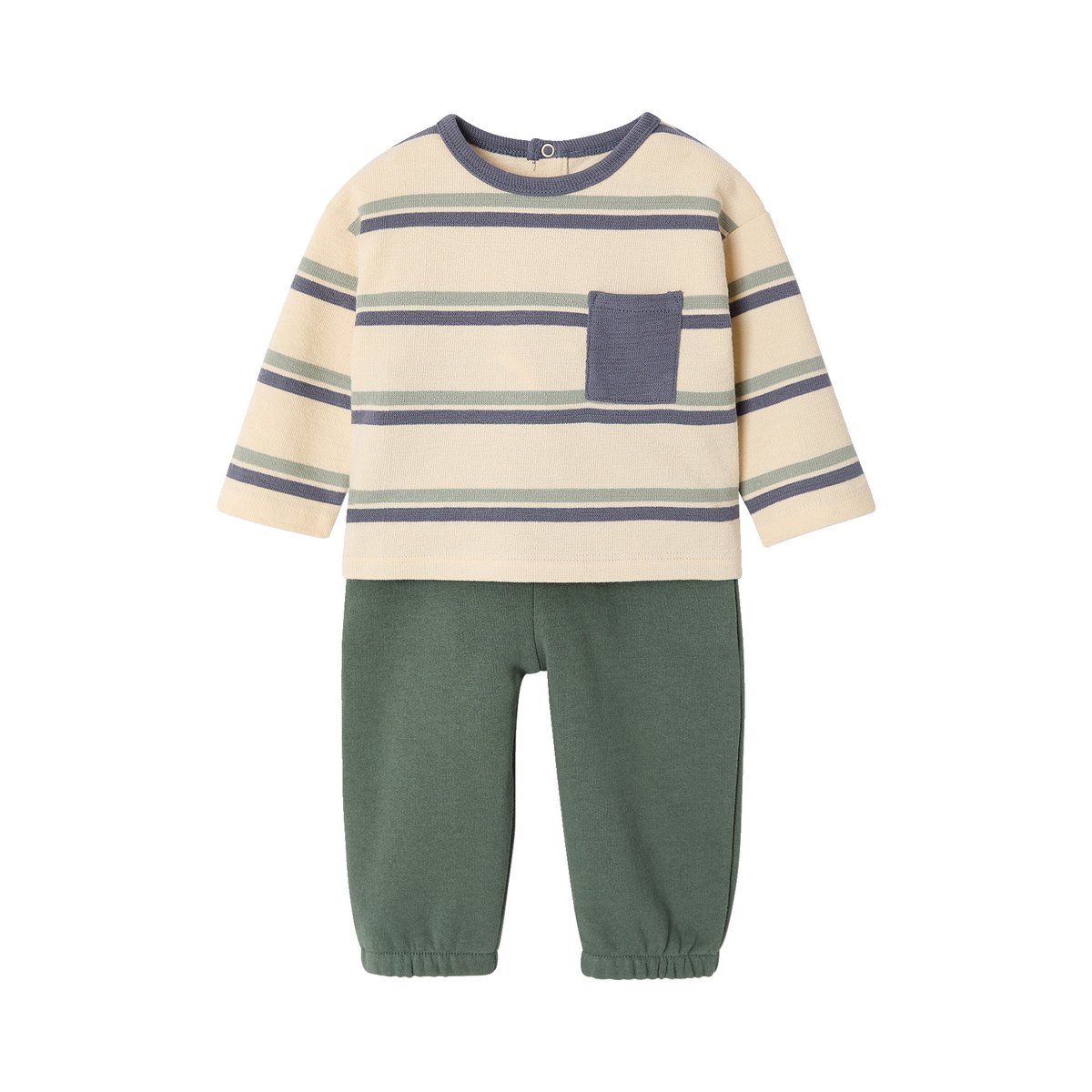 Ensemble T-shirt et pantalon vert, VERTBAUDET