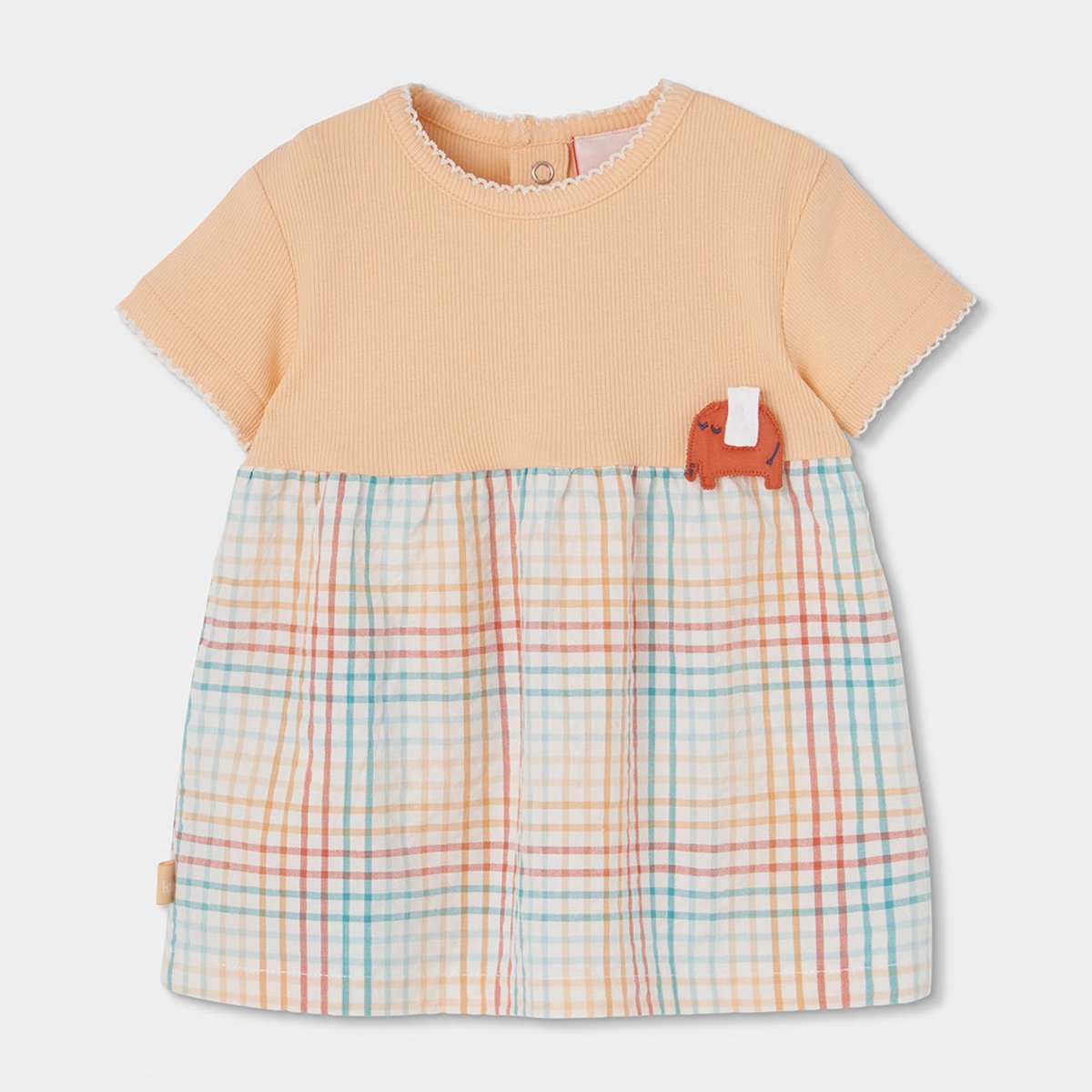 Robe en tricot combinée marron, BOBOLI