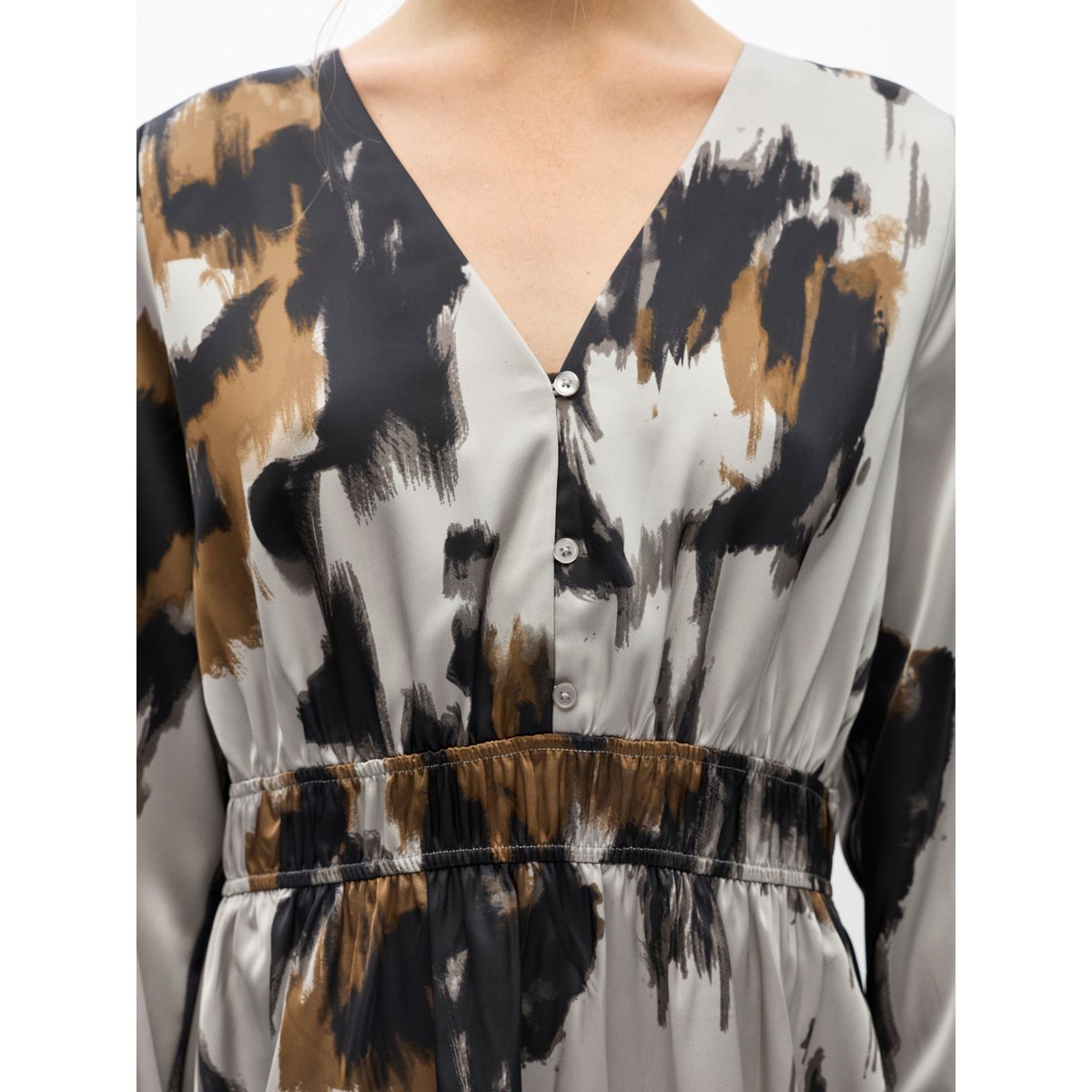 Robe Smockée gris - opal gray1, OBJECT
