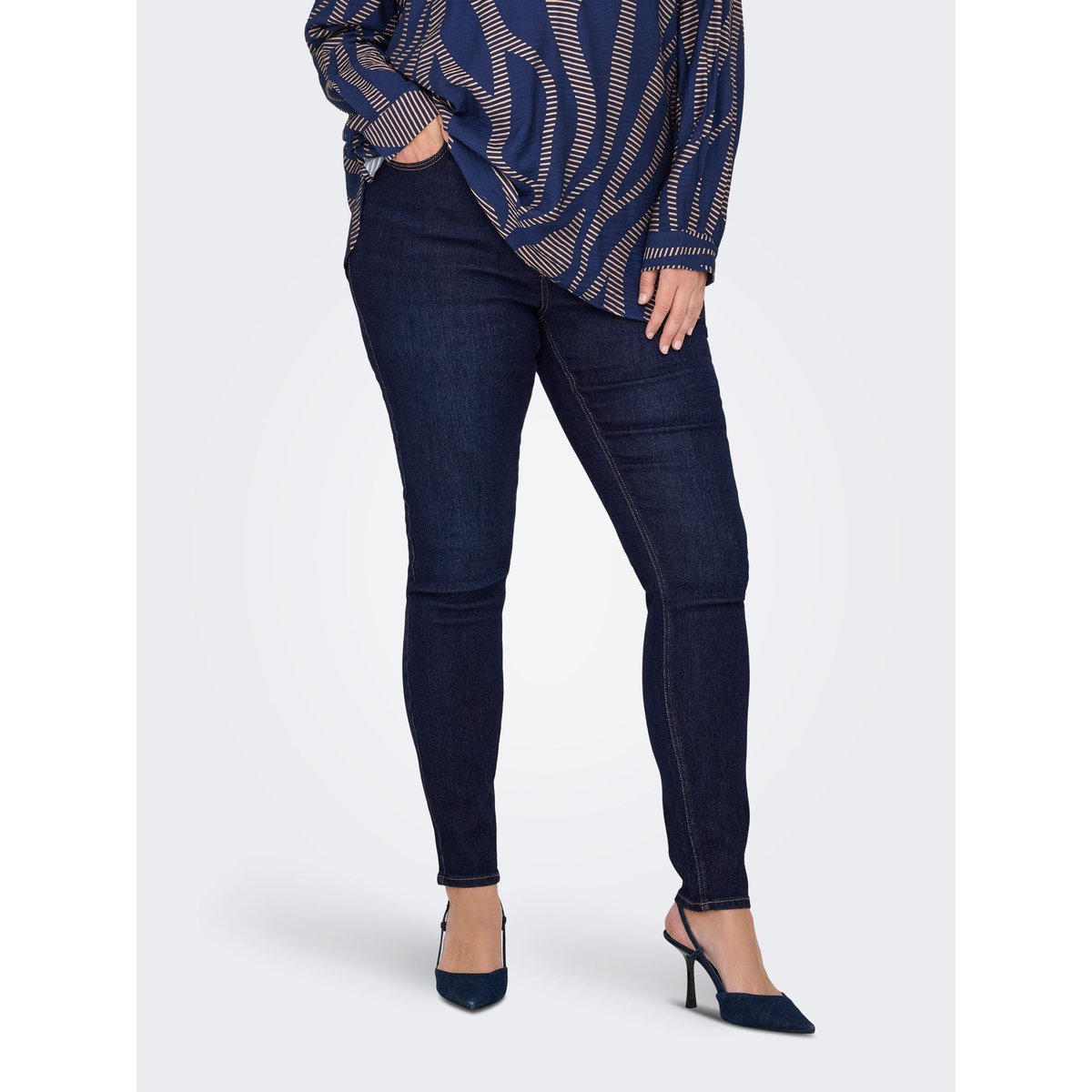Jean Skinny dark blue denim, ONLY CARMAKOMA