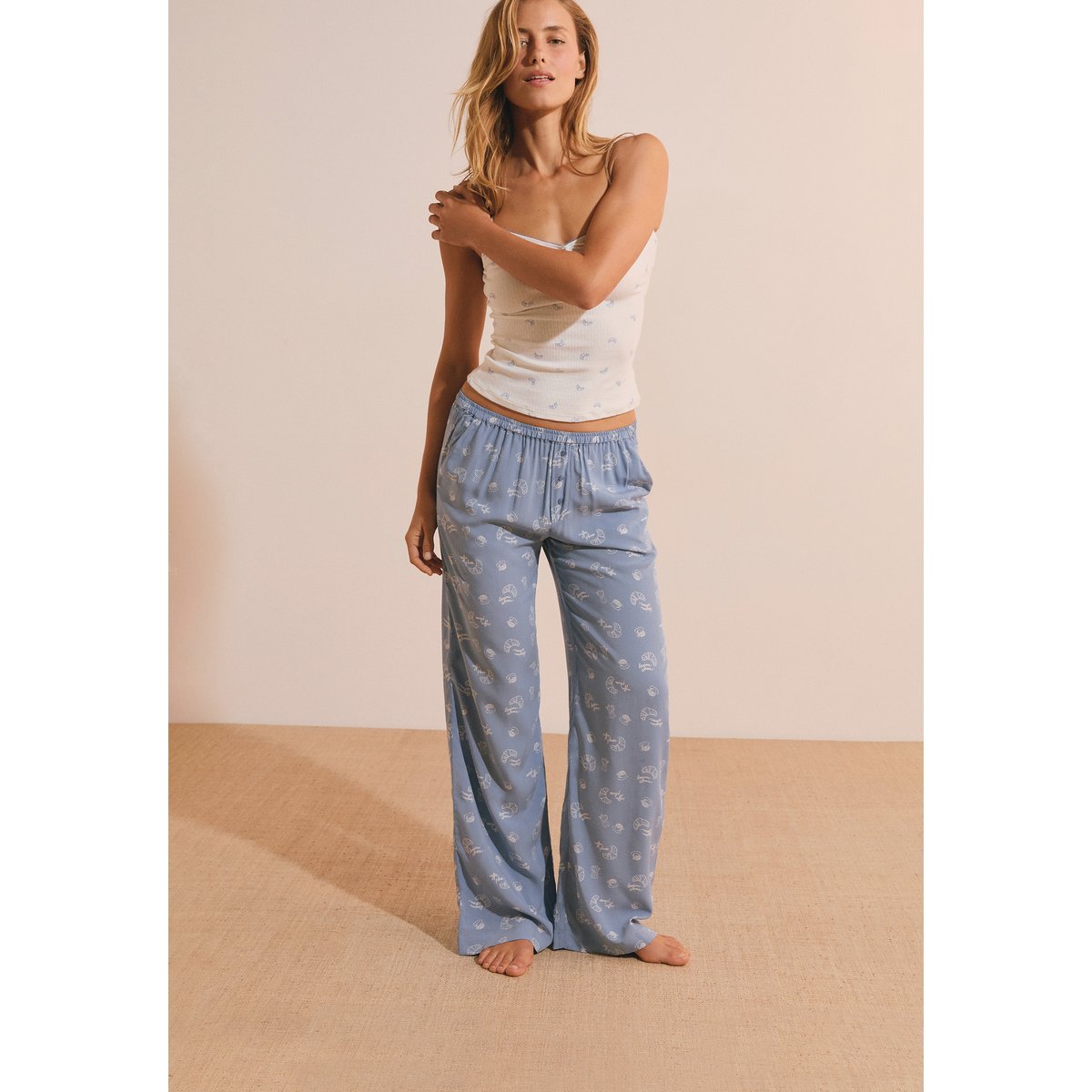 Pantalon de pyjama à motifs croissants BLUE bleu, ETAM