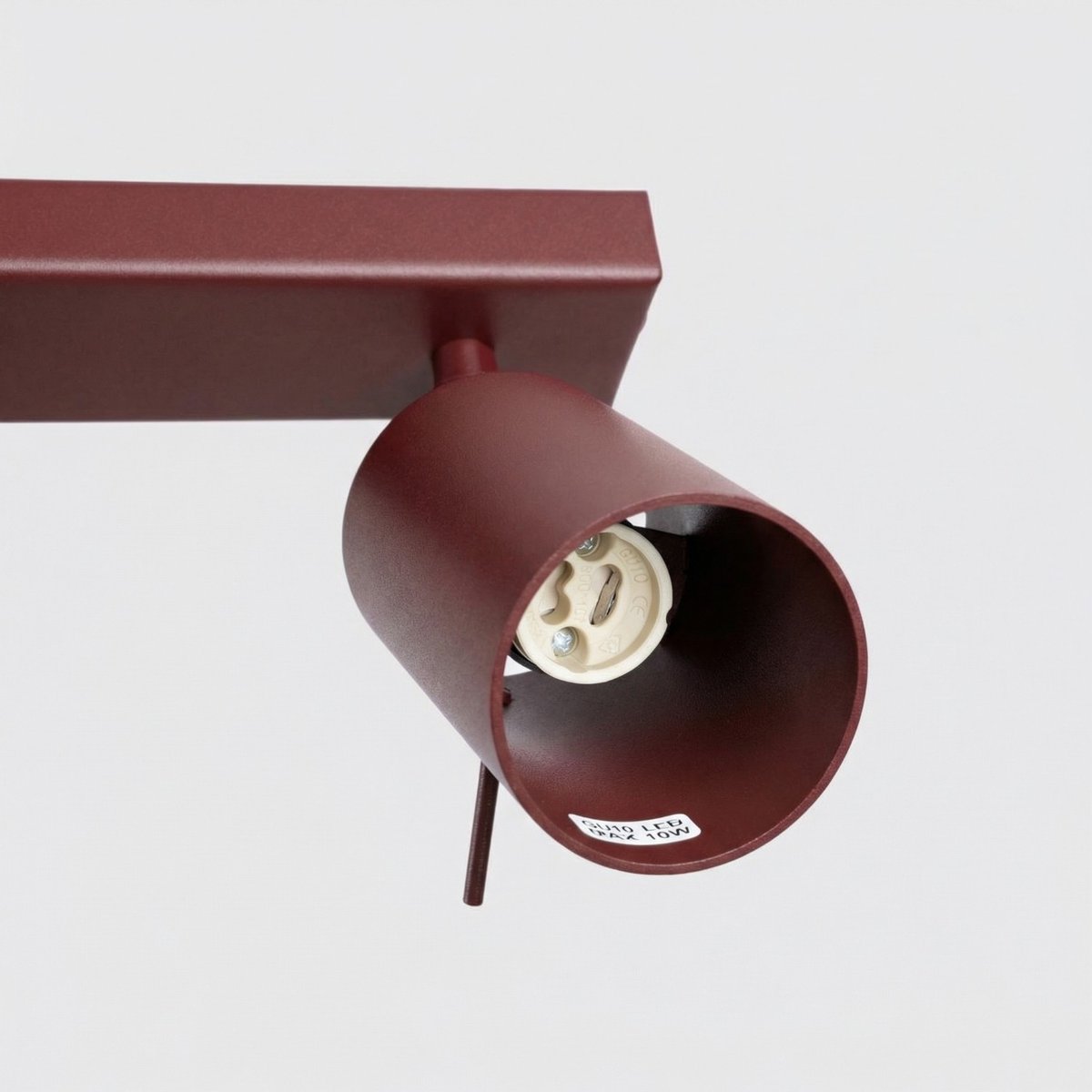 Plafonnier Acier Bordeaux GU10 2 RING bordeaux, EDEN