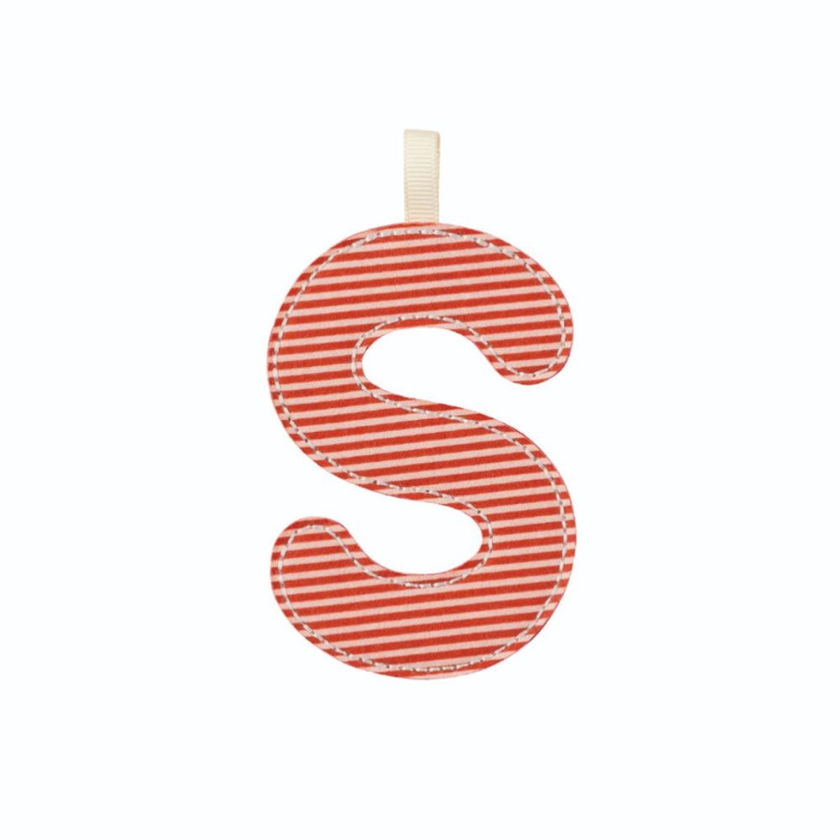 Lettre en tissu phosphorescente S rouge, LILLIPUTIENS