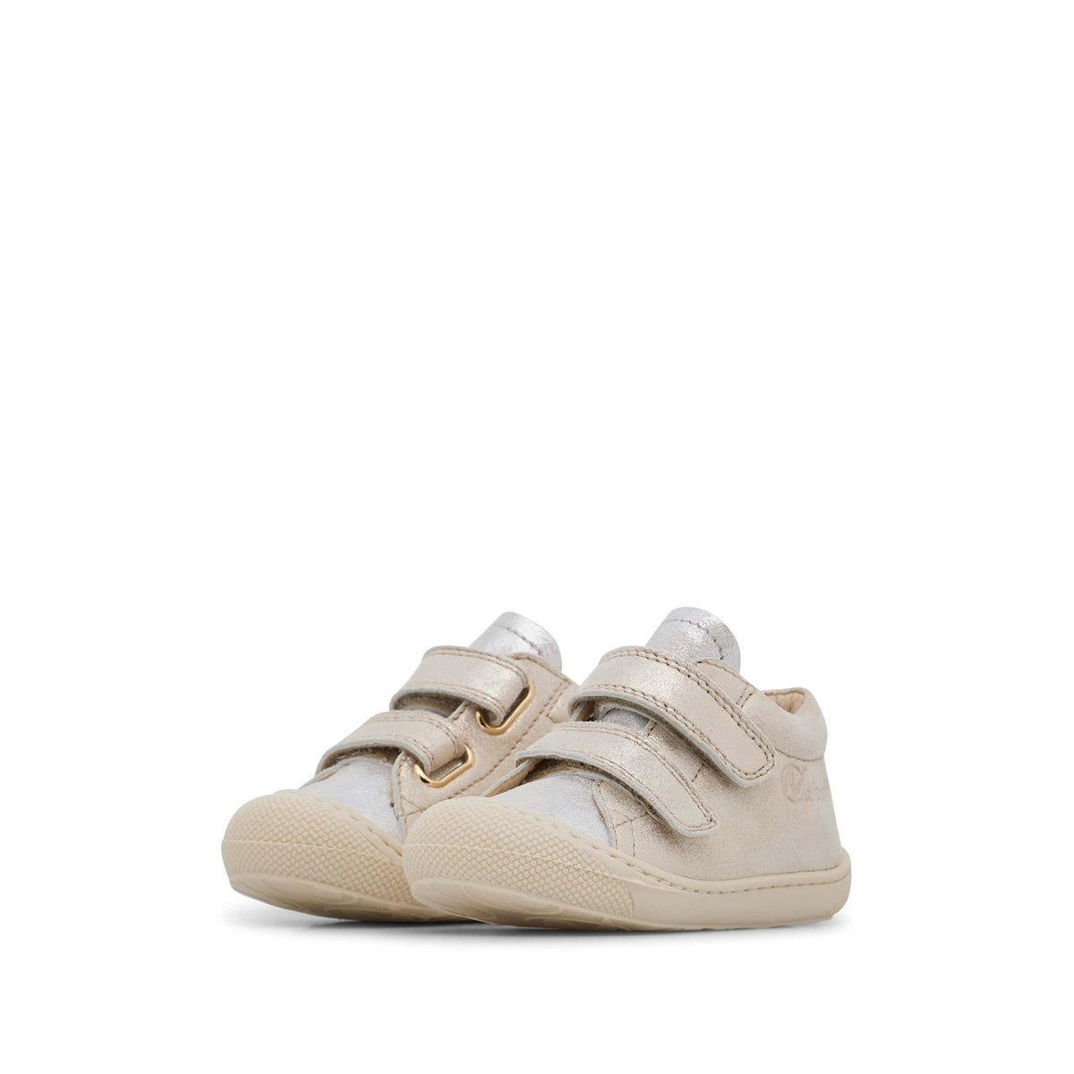 Chaussures premiers pas en cuir COCOON VL argent, NATURINO