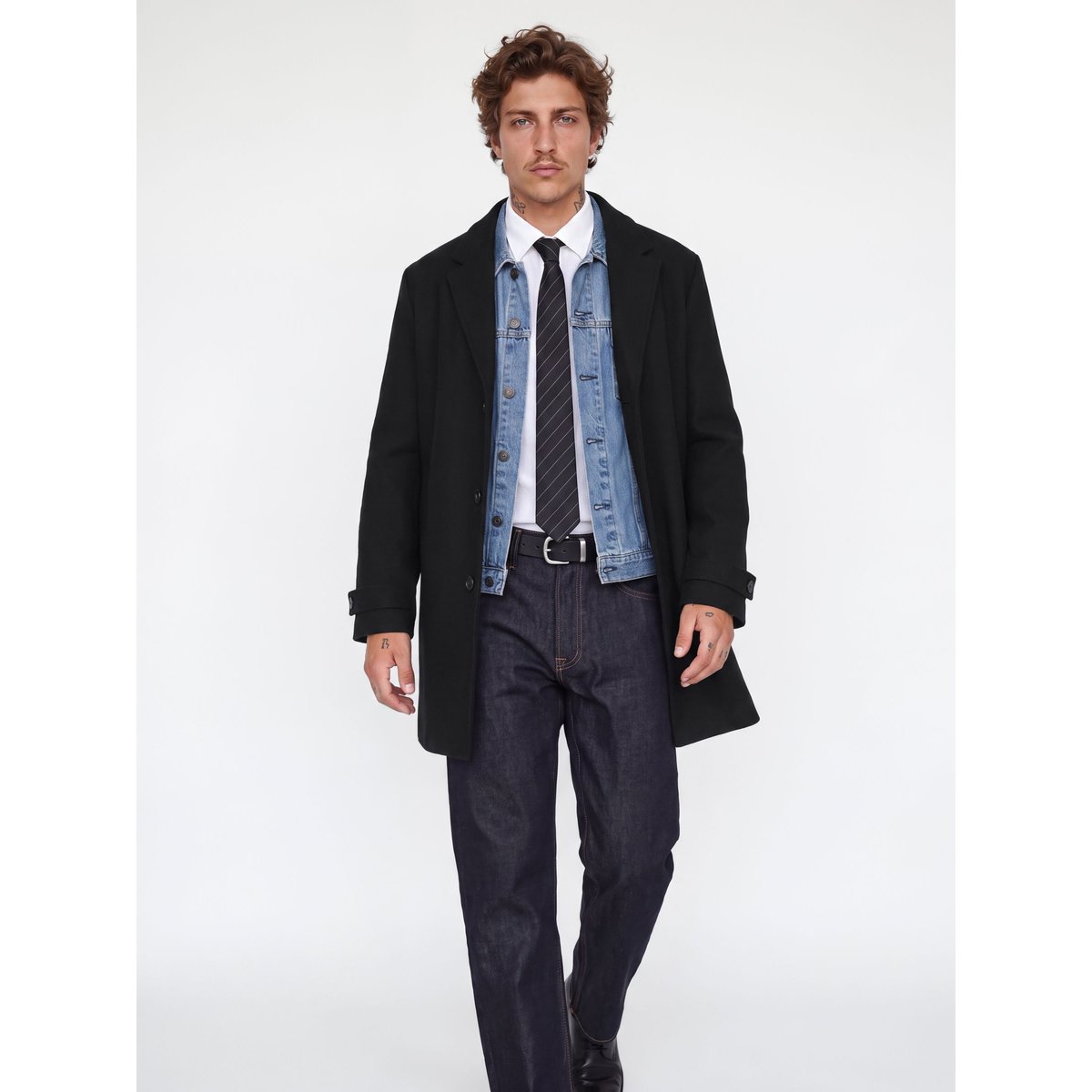 Manteau En Laine black 1, JACK & JONES