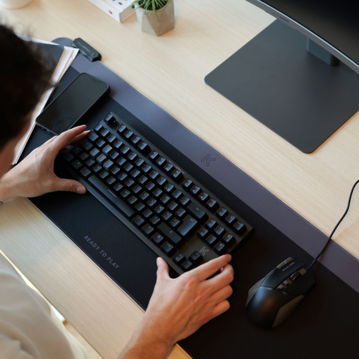 Clavier gamer sans fil K10 TKL couleur unique, SKILLKORP