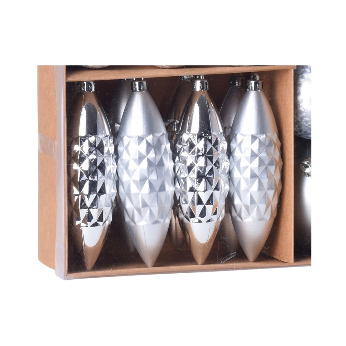 Set de 31 boules de Noël argentées argent, WADIGA
