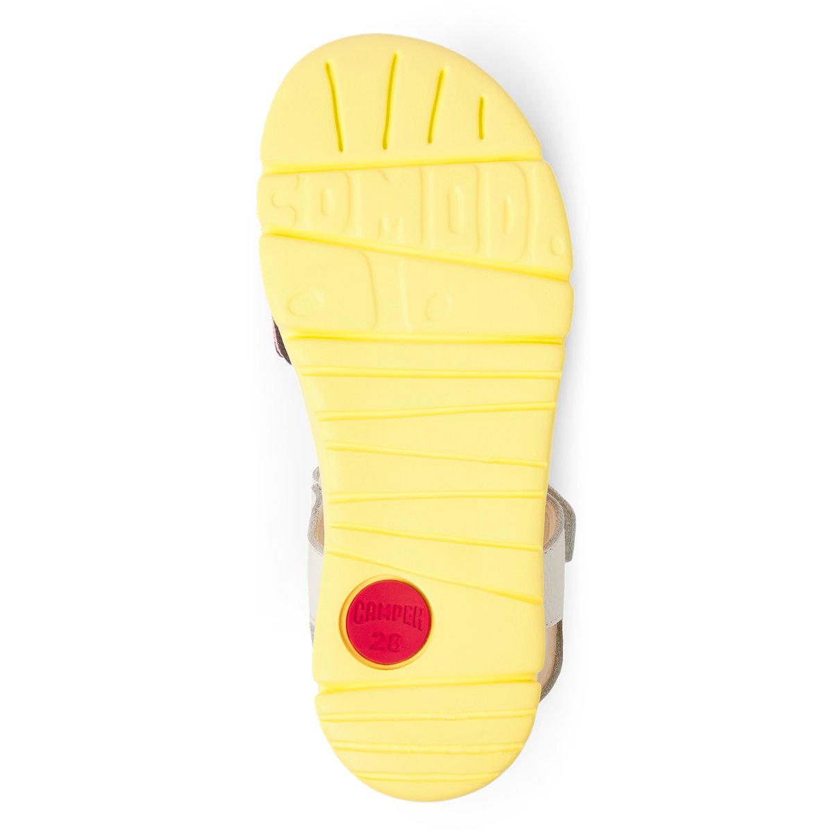 Sandales Oruga cuir jaune / blanc / rose, CAMPER