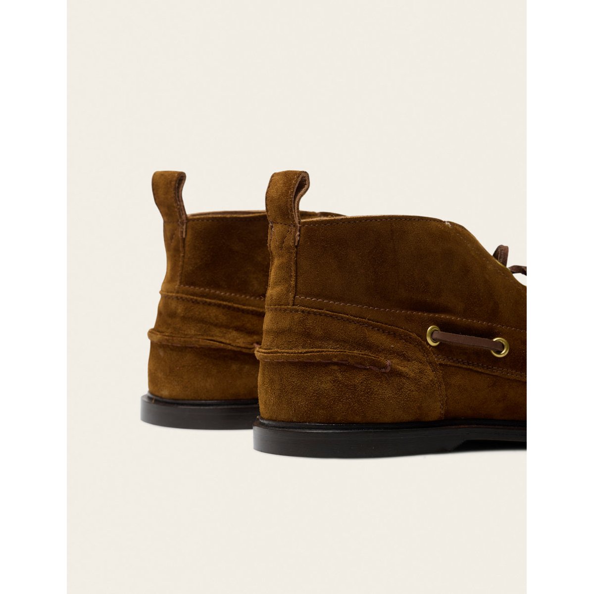 Bottines à lacets MARA suède kaki, ODAJE