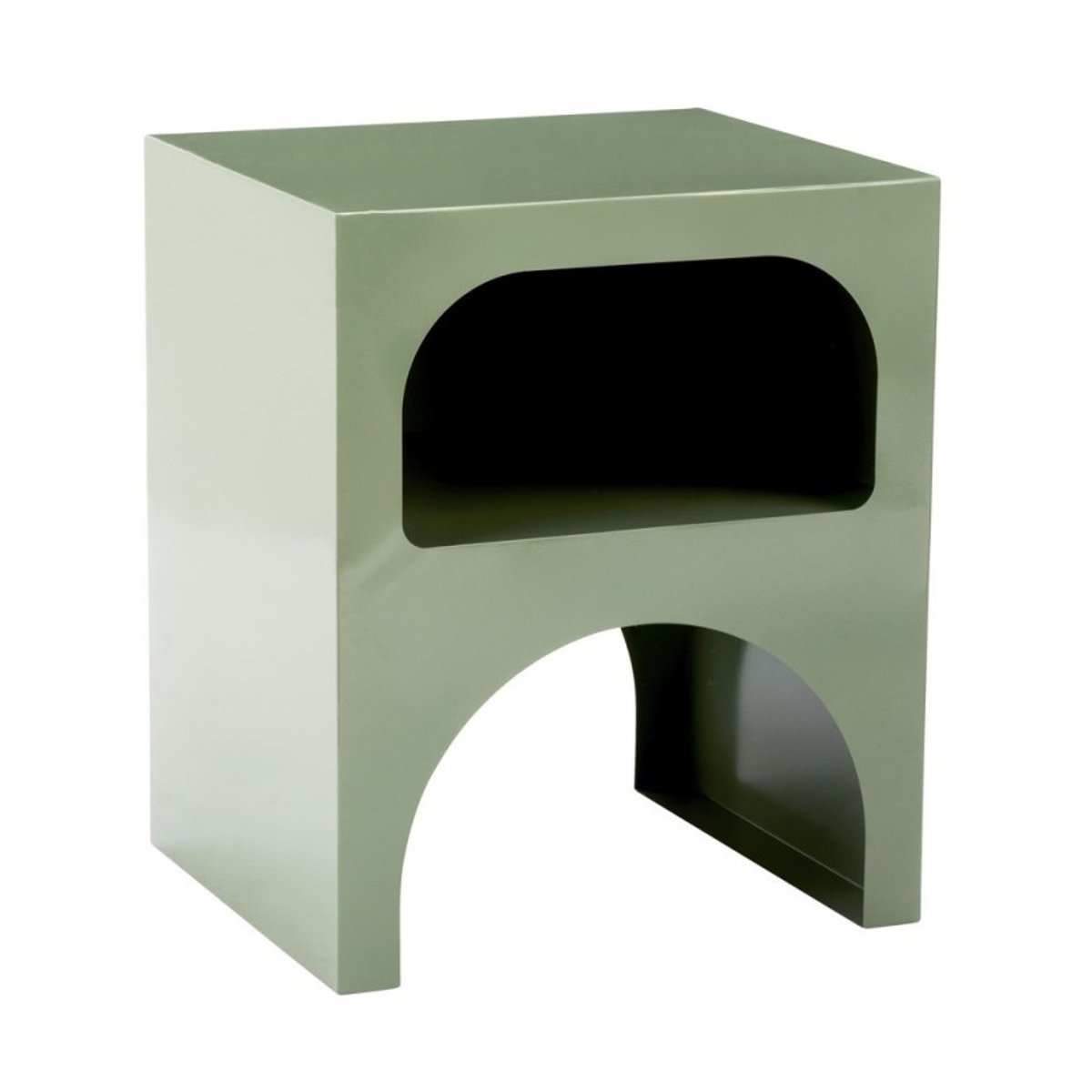 Table de chevet métal design vintage vert jade, MADAM STOLTZ