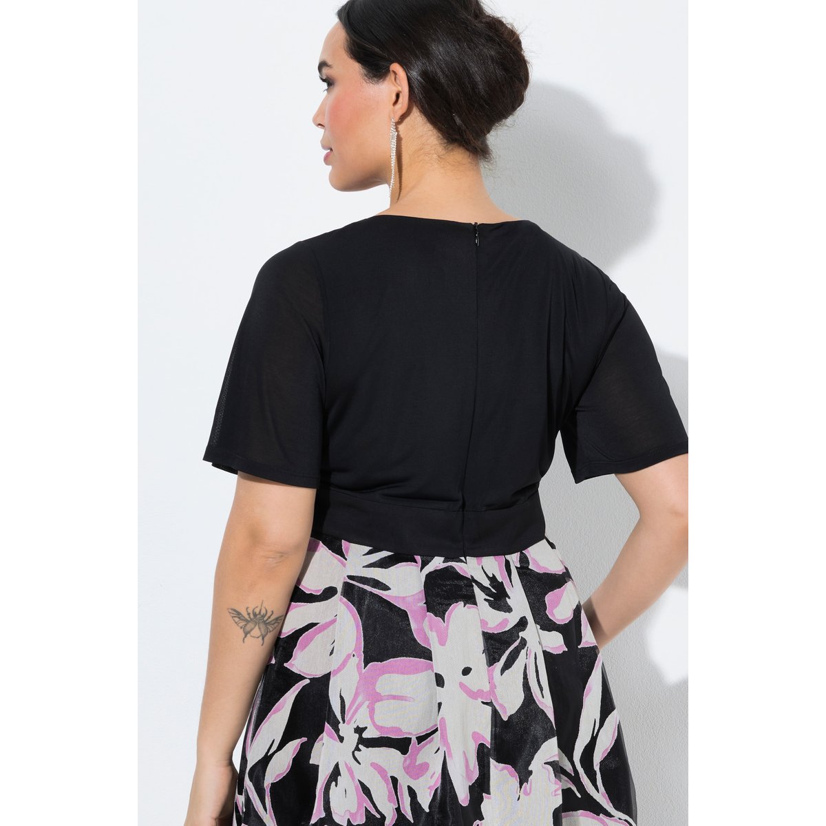 Robe maxi en tissu dévoré noir, ULLA POPKEN