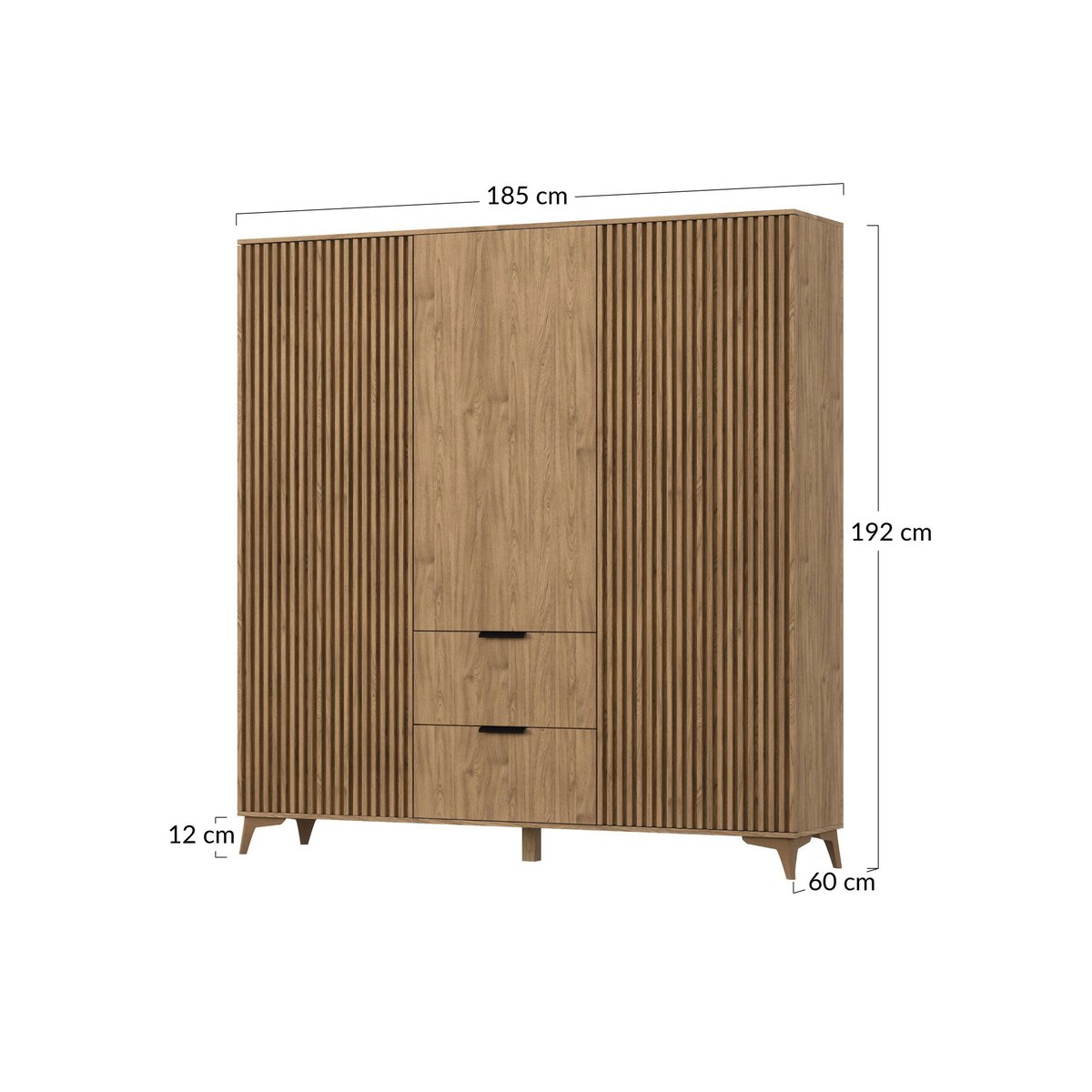 Armoire - PORTMORE bois, BEST MOBILIER