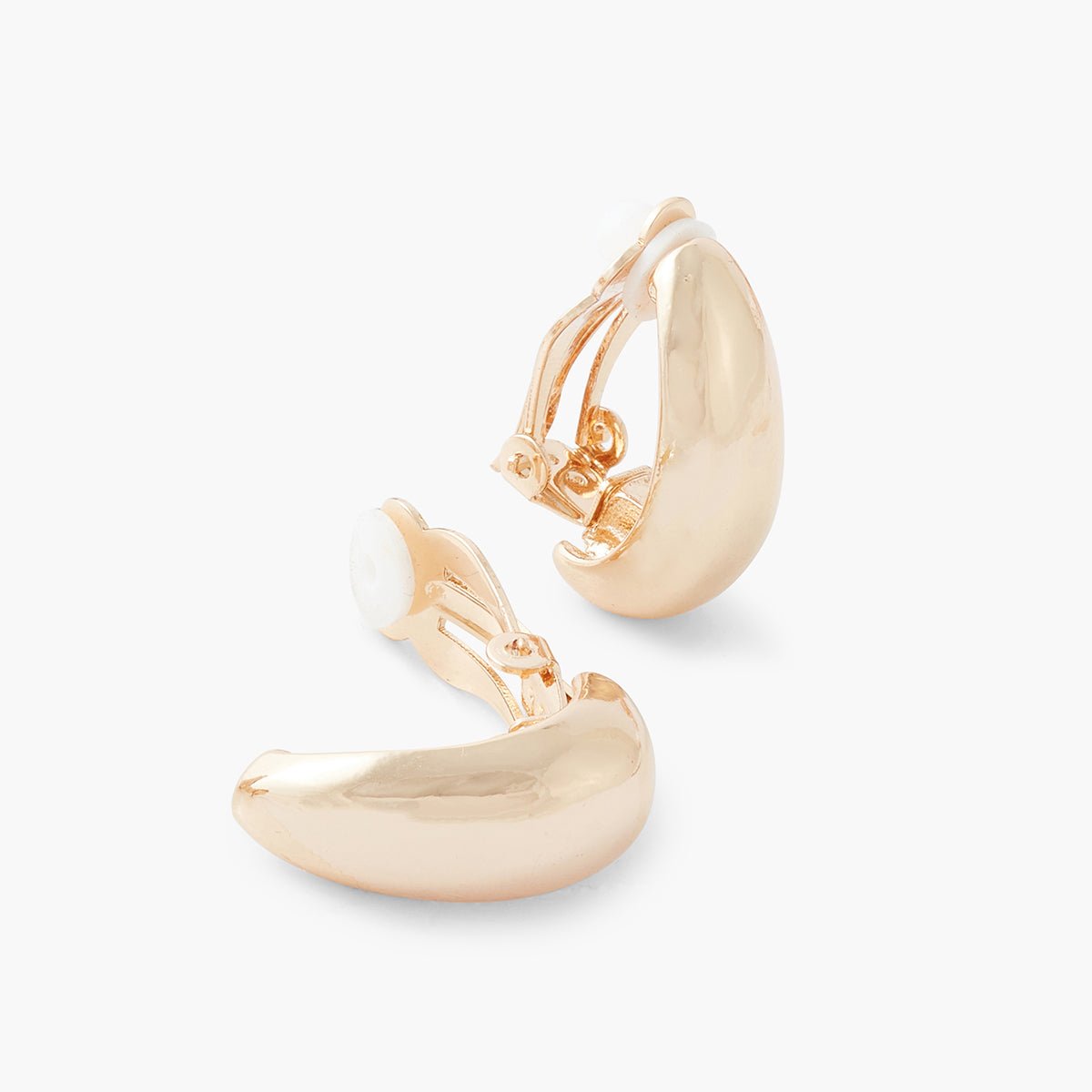 Boucles d'oreilles clips - gouttes dorées doré, BALABOOSTE