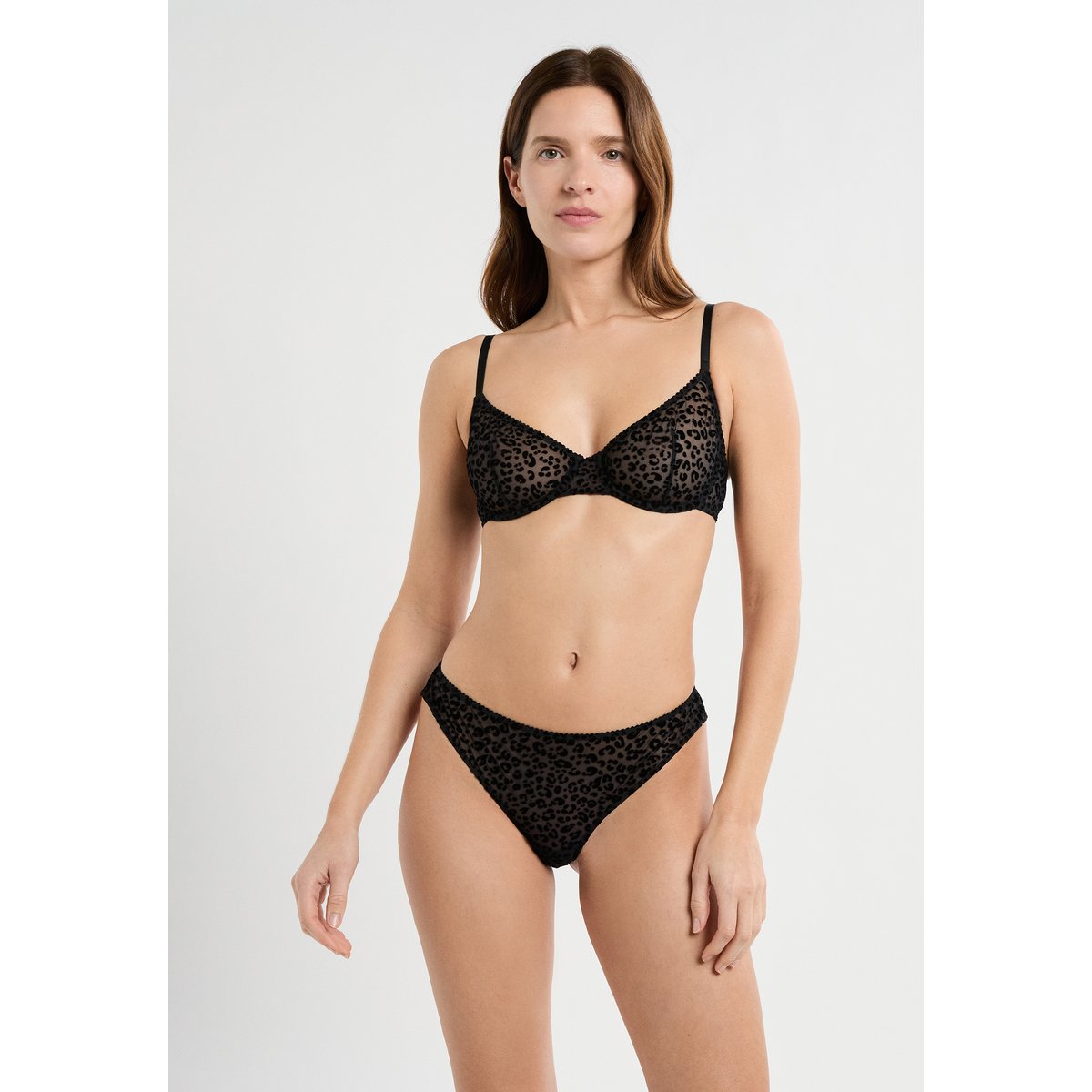 Tanga en tulle PRESTIGE noir, ETAM