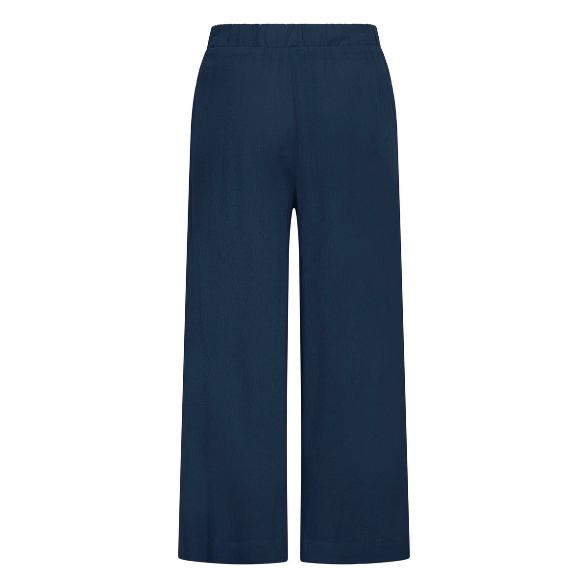 Pantalon coupe large, taille élastiquée bleu total eclipse, ICHI