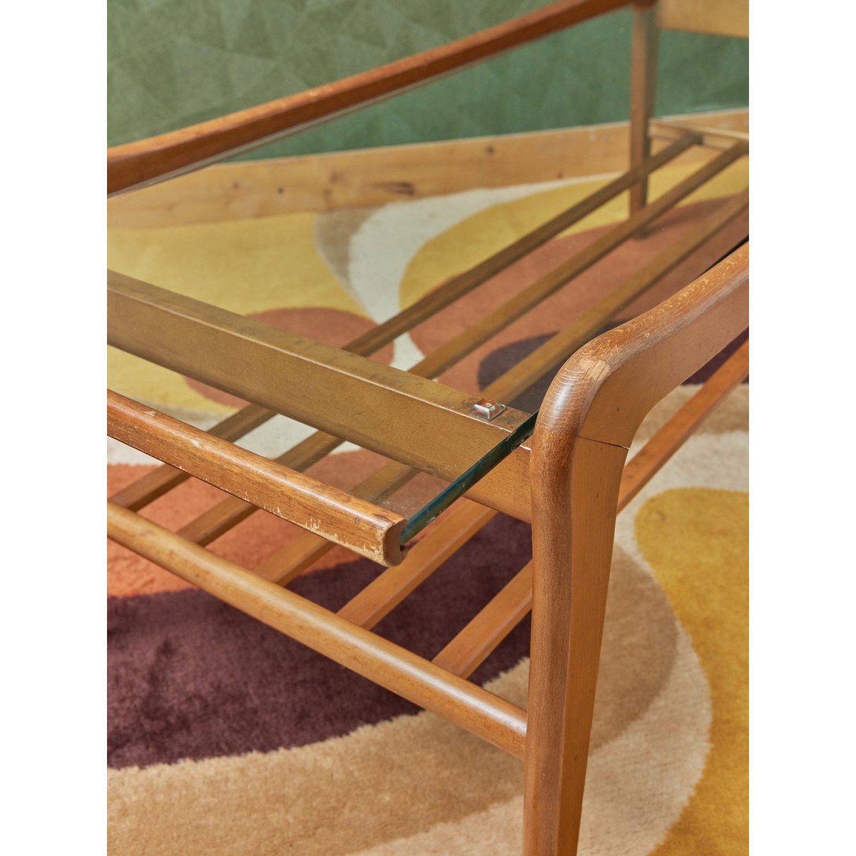 Table basse scandinave en bois clair Donna N°740 - Bon état bois clair, DEBONGOUT