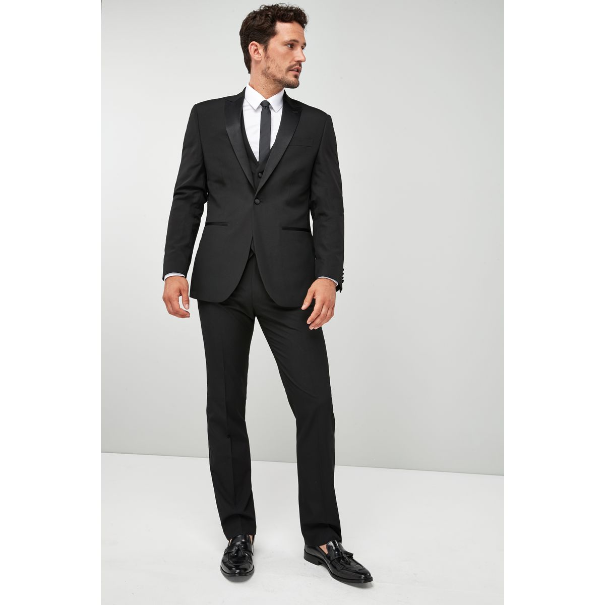 Veste de smoking coupe droite noir, NEXT