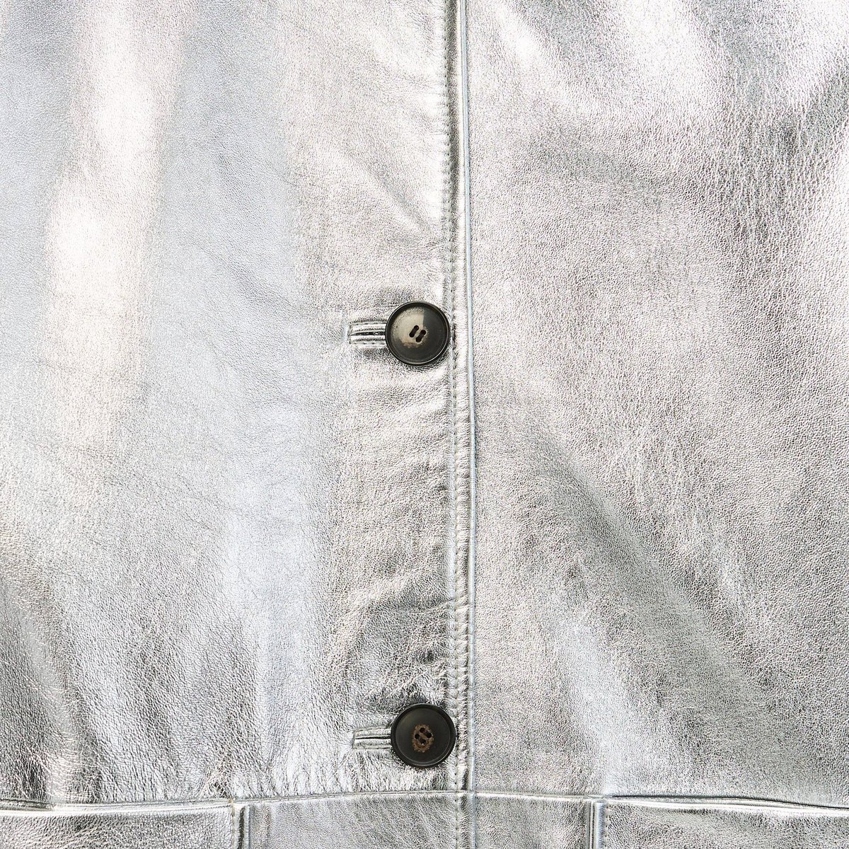 Veste é en cuir silver, MONOPRIX