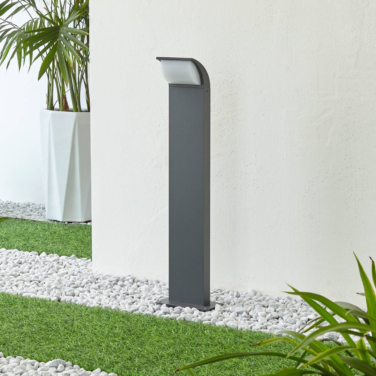 Luminaire extérieur en aluminium moderneLED anthracite, blanc, LUCANDE