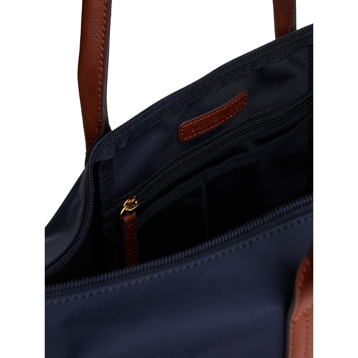 Sac cabas détails en cuir bleu marine, TOMMY HILFIGER