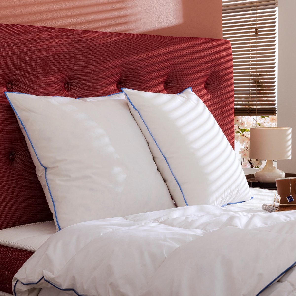 Oreiller moelleux duvet (lot de 2) blanc, SOMEO