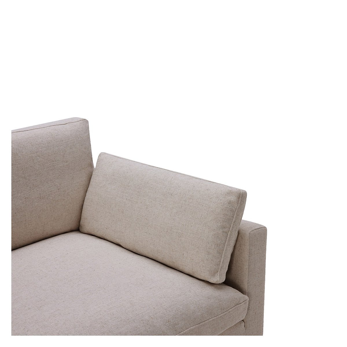 Elément d'angle réversible en tissu LAVINIO taupe, HABITAT