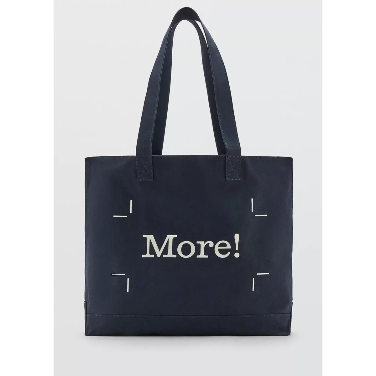 Sac cabas en toile 100 % coton bleu marine, MANGO MAN