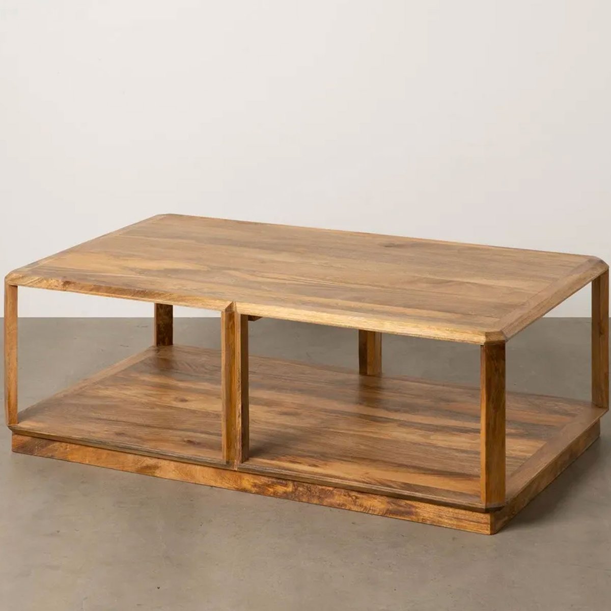 Table basse rectangulaire en bois de manguier 130x80x45cm bois, WADIGA
