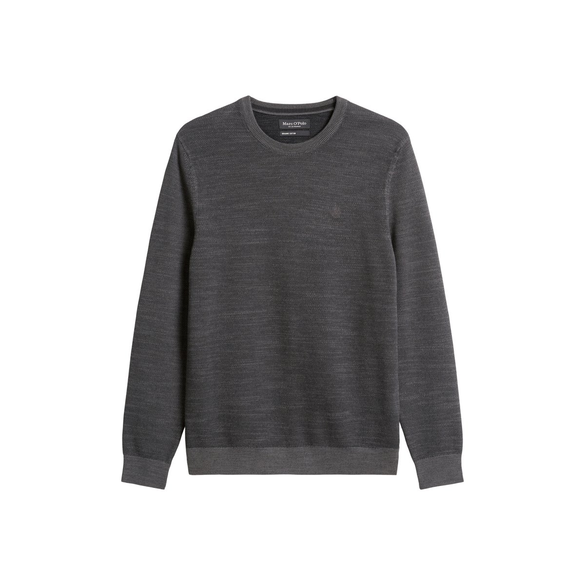 Pull-over regular avec une structure finement piquée gris, MARC O'POLO